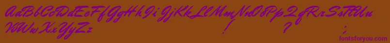 DoctorRussel Font – Purple Fonts on Brown Background