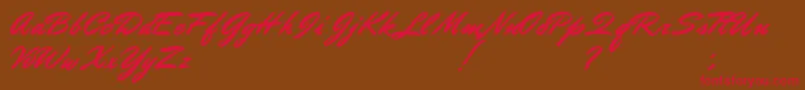 DoctorRussel Font – Red Fonts on Brown Background
