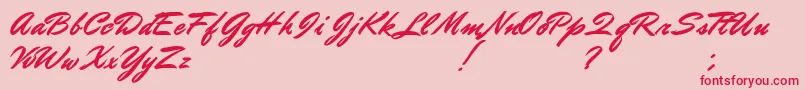DoctorRussel Font – Red Fonts on Pink Background