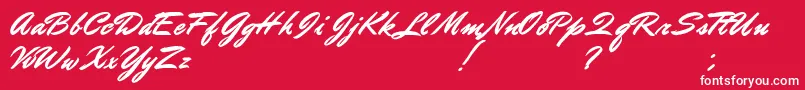 DoctorRussel Font – White Fonts on Red Background