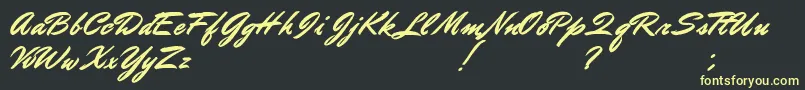 DoctorRussel Font – Yellow Fonts on Black Background
