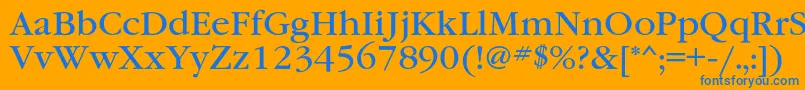 Garamondbookc Font – Blue Fonts on Orange Background