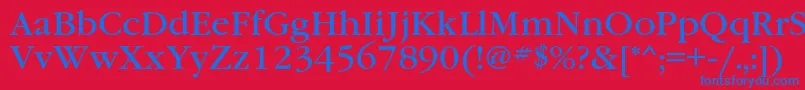 Garamondbookc Font – Blue Fonts on Red Background