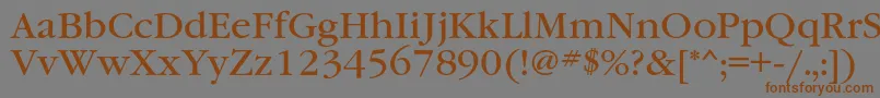 Garamondbookc Font – Brown Fonts on Gray Background