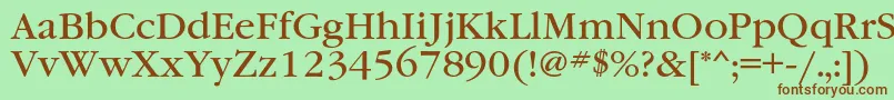 Garamondbookc Font – Brown Fonts on Green Background