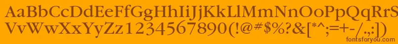 Garamondbookc Font – Brown Fonts on Orange Background