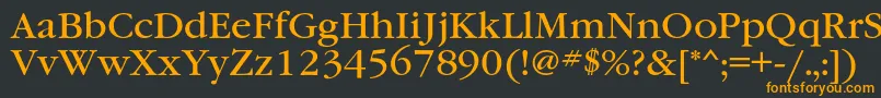 Garamondbookc Font – Orange Fonts on Black Background