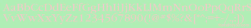 Garamondbookc Font – Pink Fonts on Green Background