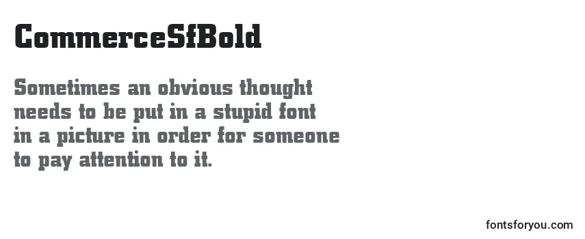 Review of the CommerceSfBold Font