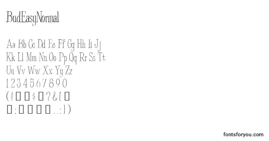 Fuente BudEasyNormal - alfabeto, números, caracteres especiales
