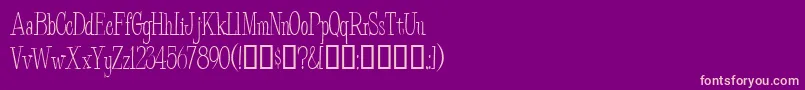 BudEasyNormal Font – Pink Fonts on Purple Background