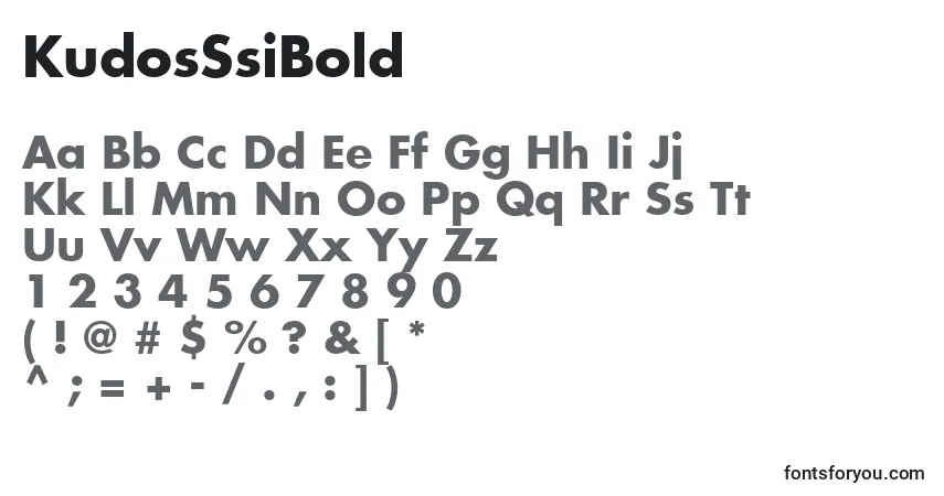 KudosSsiBold Font – alphabet, numbers, special characters