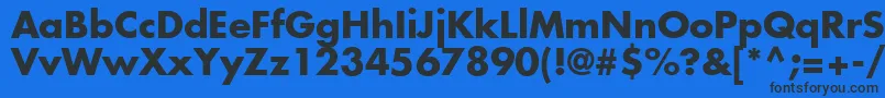 KudosSsiBold Font – Black Fonts on Blue Background