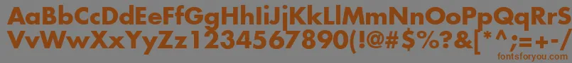 KudosSsiBold Font – Brown Fonts on Gray Background