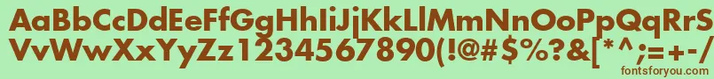 KudosSsiBold Font – Brown Fonts on Green Background