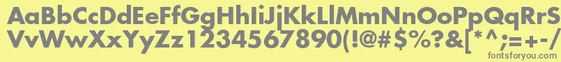 フォントKudosSsiBold – 黄色の背景に灰色の文字