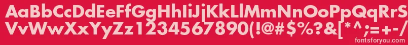 KudosSsiBold Font – Pink Fonts on Red Background
