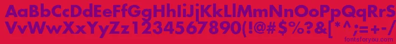 KudosSsiBold Font – Purple Fonts on Red Background