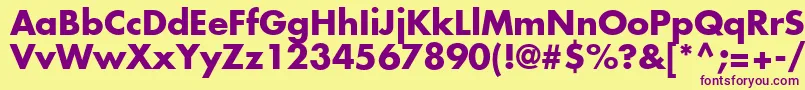 KudosSsiBold Font – Purple Fonts on Yellow Background