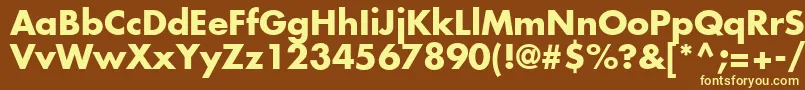 KudosSsiBold Font – Yellow Fonts on Brown Background