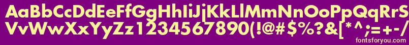 KudosSsiBold Font – Yellow Fonts on Purple Background