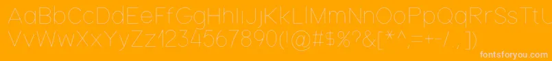 Nordicahairline-Schriftart – Rosa Schriften auf orangefarbenem Hintergrund