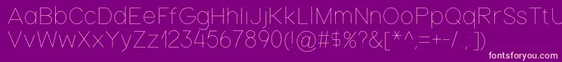 Nordicahairline Font – Pink Fonts on Purple Background