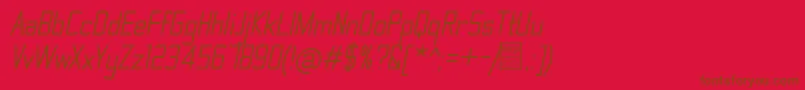 ThematicItalicDemo Font – Brown Fonts on Red Background