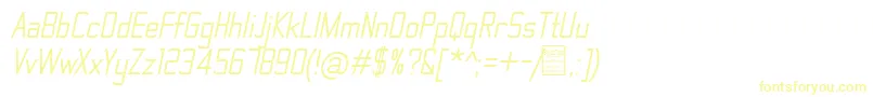 Шрифт ThematicItalicDemo – жёлтые шрифты