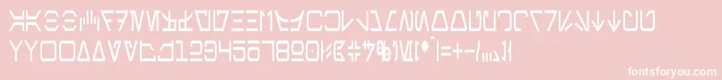 AurebeshCondensed Font – White Fonts on Pink Background