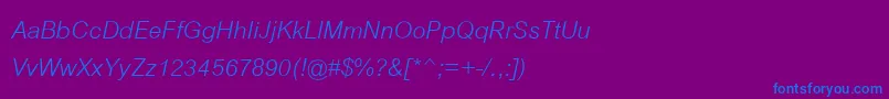 CordiaNewItalic Font – Blue Fonts on Purple Background