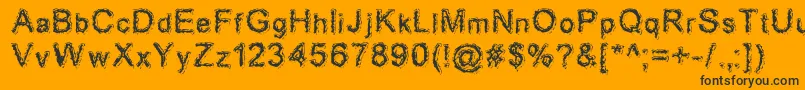 Aciddreamer Font – Black Fonts on Orange Background