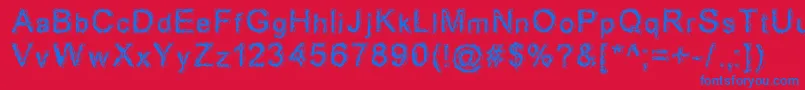 フォントAciddreamer – 赤い背景に青い文字