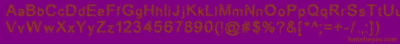 Aciddreamer-fontti – ruskeat fontit violetilla taustalla