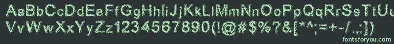 Aciddreamer Font – Green Fonts on Black Background