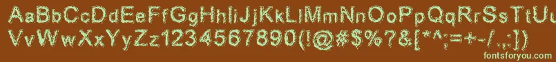 Aciddreamer Font – Green Fonts on Brown Background