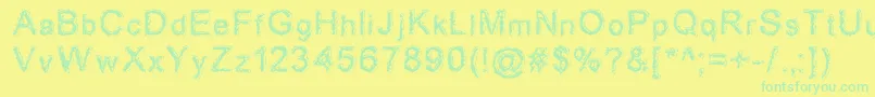 Aciddreamer Font – Green Fonts on Yellow Background