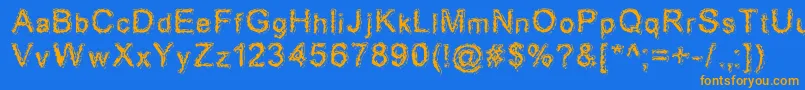 Aciddreamer Font – Orange Fonts on Blue Background