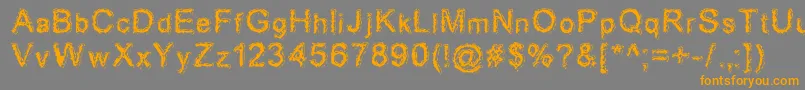 Aciddreamer Font – Orange Fonts on Gray Background