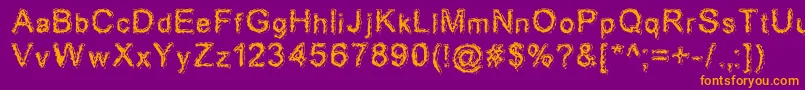 Aciddreamer Font – Orange Fonts on Purple Background