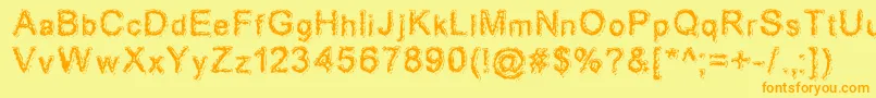 Aciddreamer Font – Orange Fonts on Yellow Background