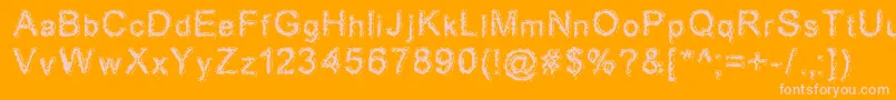 Aciddreamer-fontti – vaaleanpunaiset fontit oranssilla taustalla