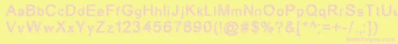 Aciddreamer-fontti – vaaleanpunaiset fontit keltaisella taustalla