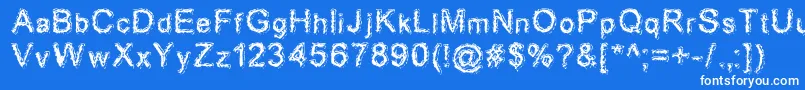 Aciddreamer Font – White Fonts on Blue Background