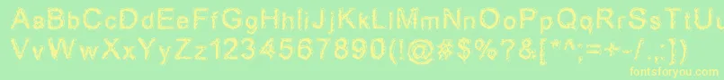 Aciddreamer Font – Yellow Fonts on Green Background