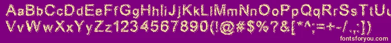 Aciddreamer Font – Yellow Fonts on Purple Background