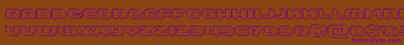 Annapolisbevel Font – Purple Fonts on Brown Background