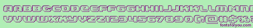 Annapolisbevel Font – Purple Fonts on Green Background