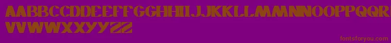 Monochrome Font – Brown Fonts on Purple Background