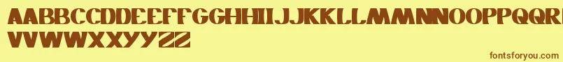 Monochrome Font – Brown Fonts on Yellow Background